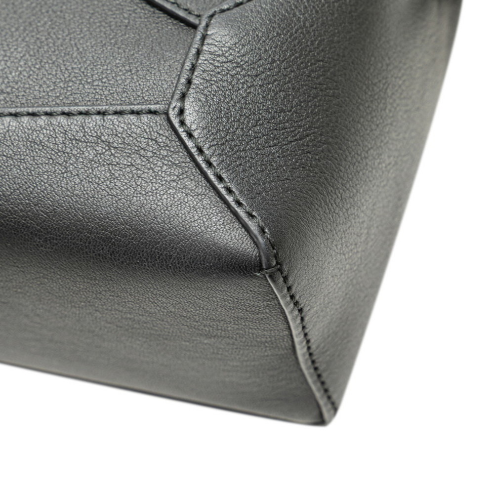 Loewe Edge Logo Bag Black Handbag Puzzle Mini Anagram Leather Shoulder - Picture 10 of 11